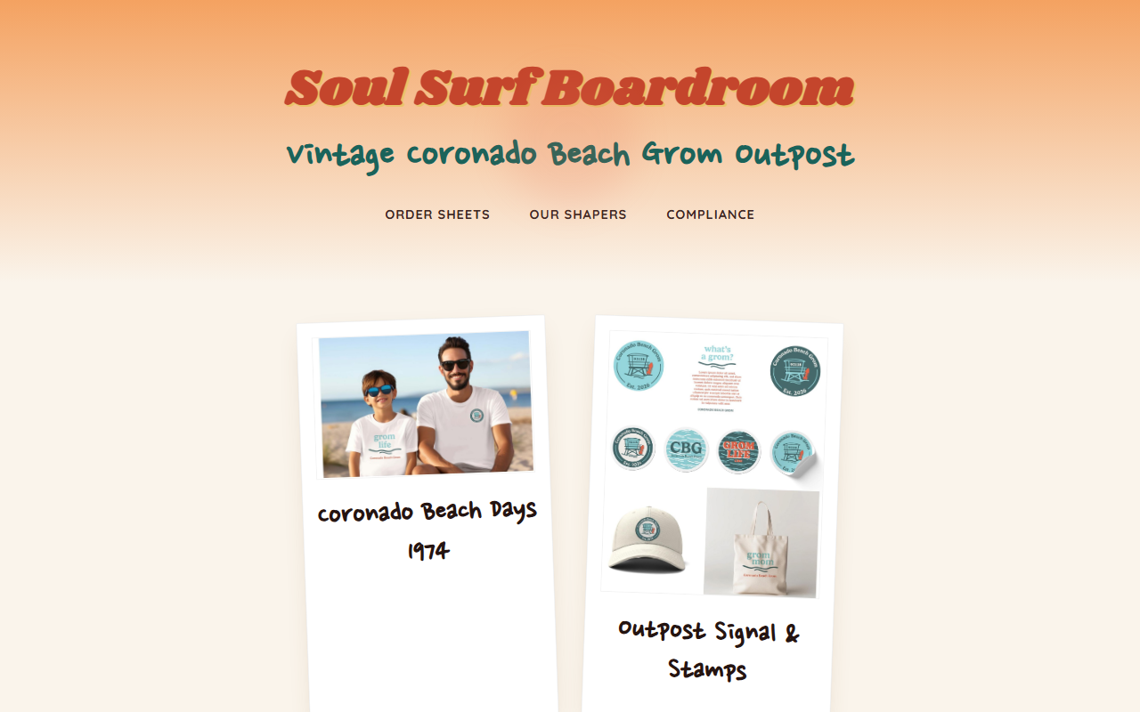 Premium 70s Surf design preview